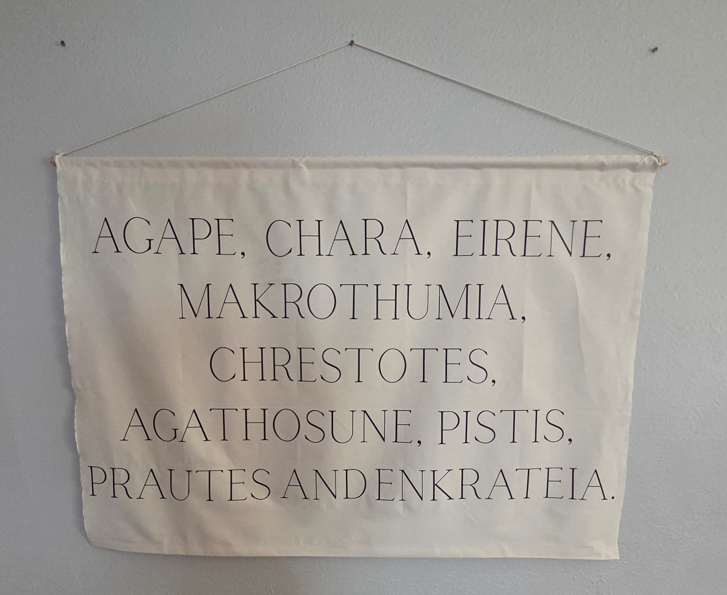 Screen-printed canvas banner